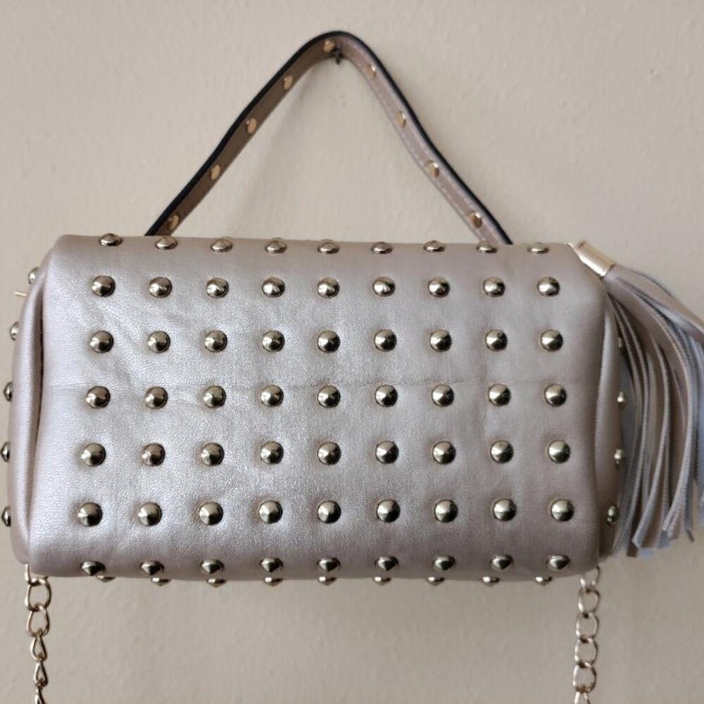 Gold/bronze cross body bag